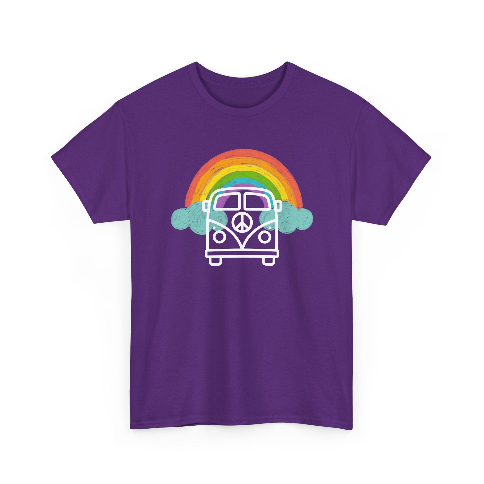 VW Kombi Rainbow T-Shirt | Peace & Freedom Van Tee 🌈 Celebrate Love and Unity
