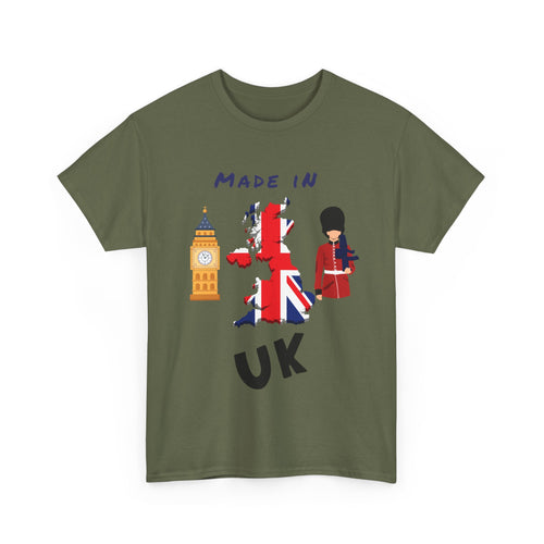 Made in UK T-Shirt with Flag, Big Ben & King’s Guard