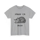 Sorry I'm Busy Cat T-Shirt | Funny Sleeping Cat Tee 🐱💤