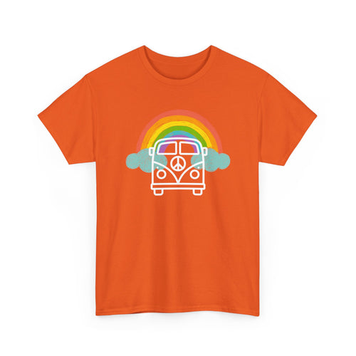 VW Kombi Rainbow T-Shirt | Peace & Freedom Van Tee 🌈 Celebrate Love and Unity