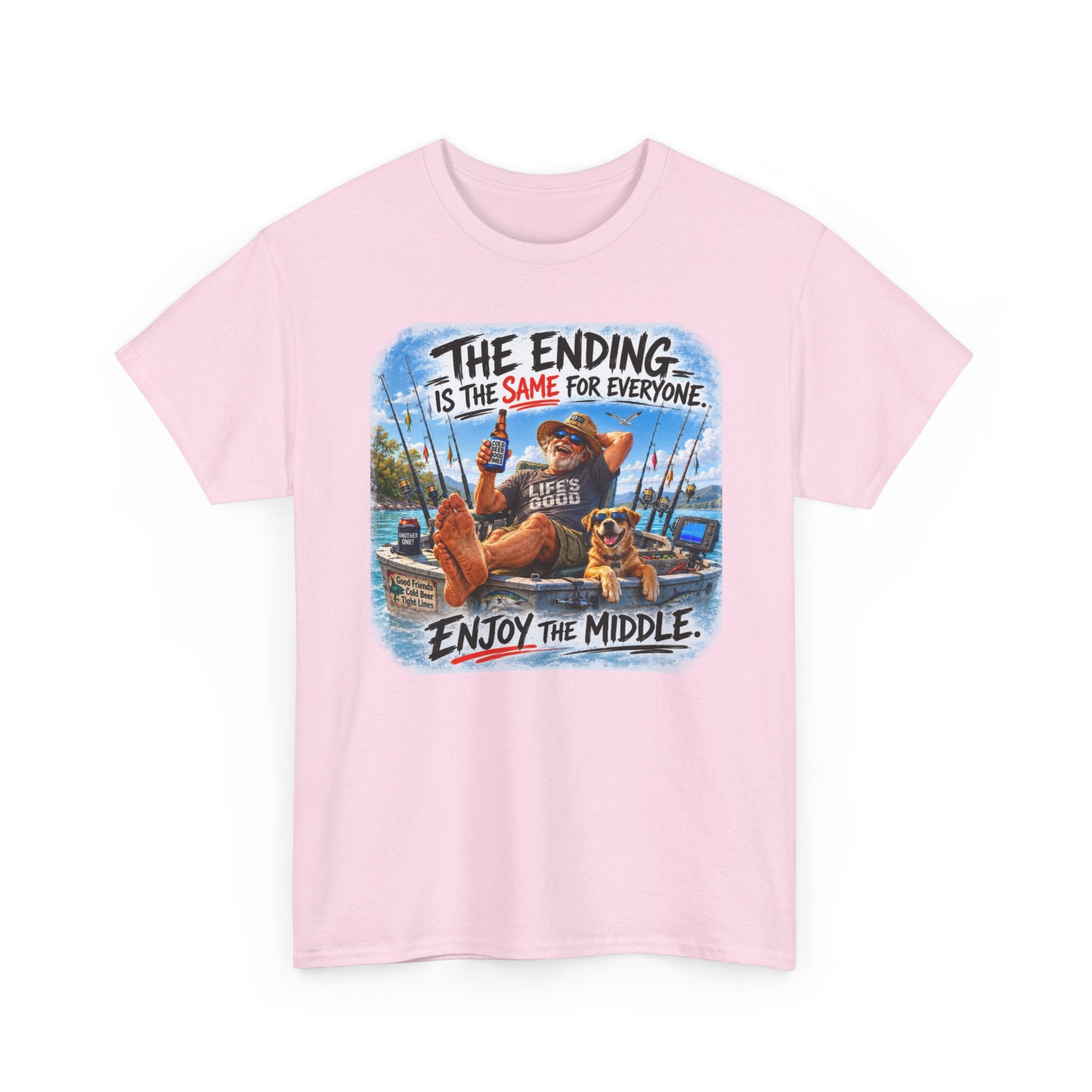 Enjoy The Middle Fishing T-Shirt | Funny Inspirational Boat Tee 🛶