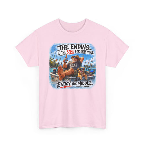 Enjoy The Middle Fishing T-Shirt | Funny Inspirational Boat Tee 🛶