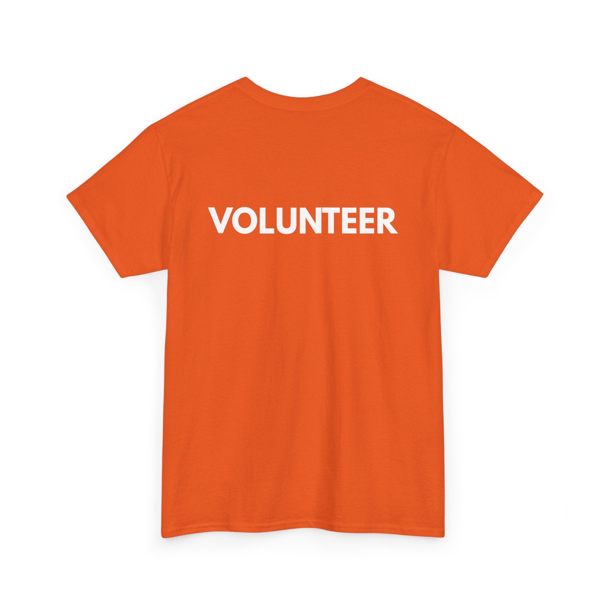 VOLUNTEER Back Print T-Shirt – Bold, Clear & Supportive Design 🙋‍♂️🙌🎗️