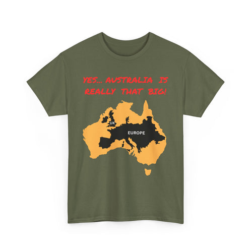 Yes, Australia Is Really That Big T-Shirt – Map Comparison Tee  🇦🇺🗺️👕