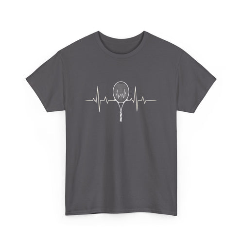 Tennis Heartbeat T-Shirt | Tennis Racket ECG Graphic Tee 🎾💓