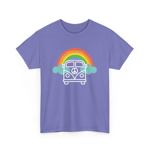 VW Kombi Rainbow T-Shirt | Peace & Freedom Van Tee 🌈 Celebrate Love and Unity