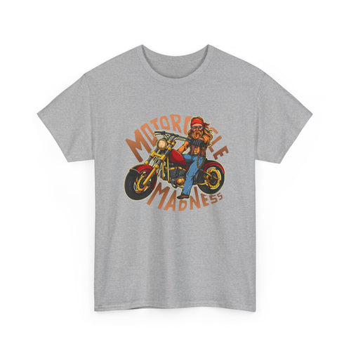 Motorcycle Madness T-Shirt – Carefree Chopper Rider Design