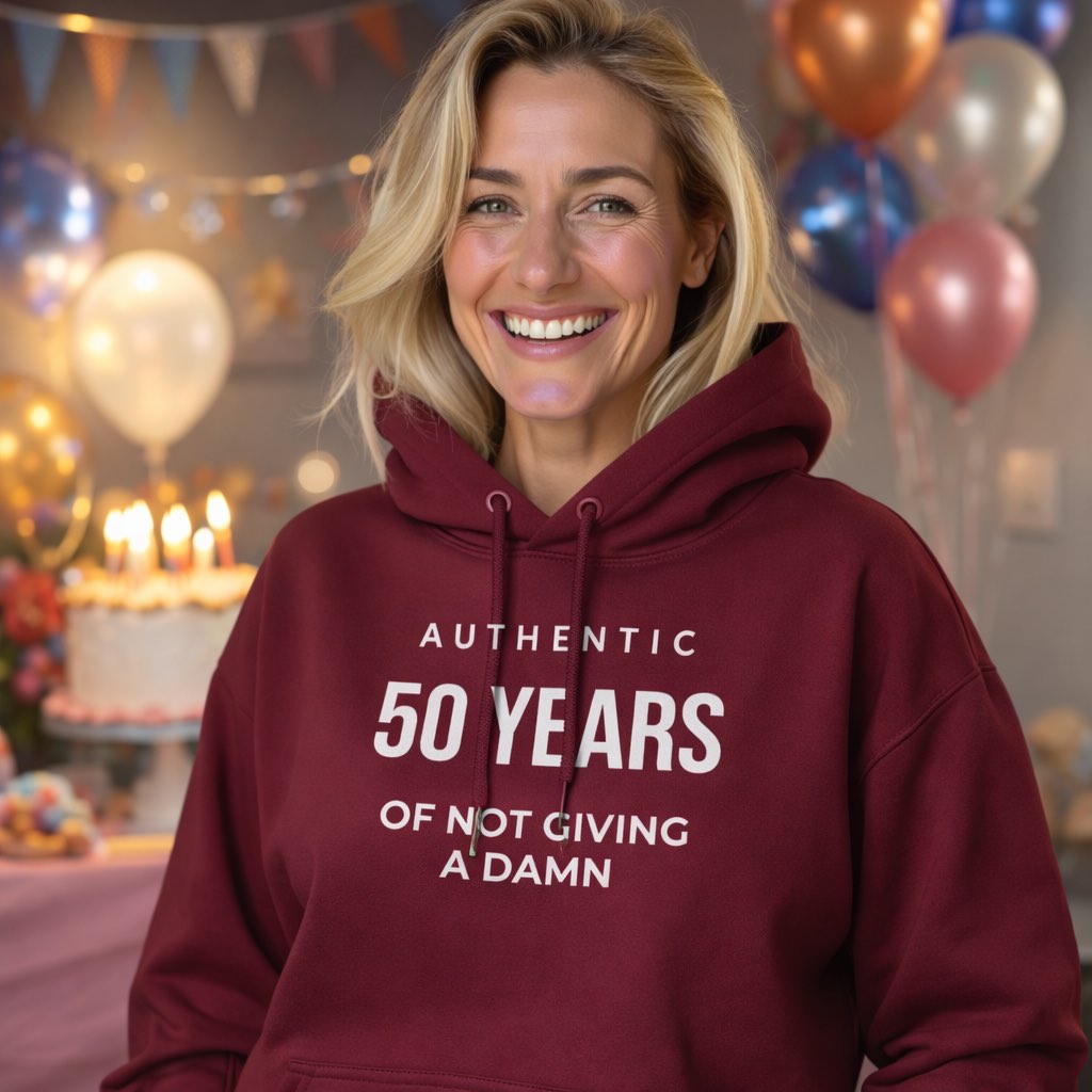 Custom Birthday Hoodie | Authentic Years of Not Giving a Damn ✍️🧥