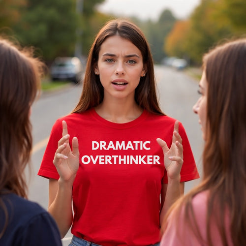 Dramatic Overthinker T-Shirt | Funny Sarcastic Tee 🧠✨
