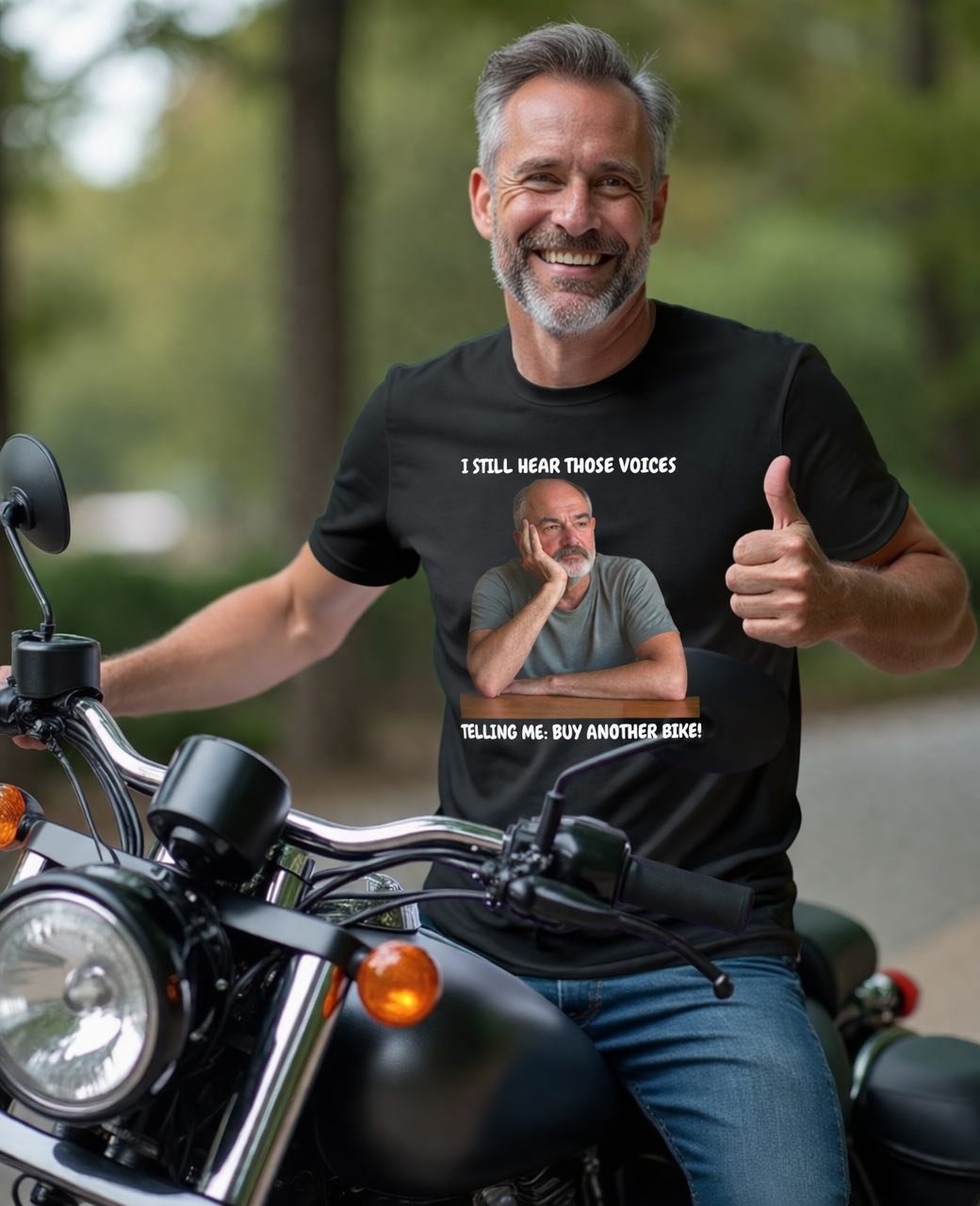 Custom Buy Another Bike T-Shirt | Personalised Photo Motorcycle Tee 📸🏍️