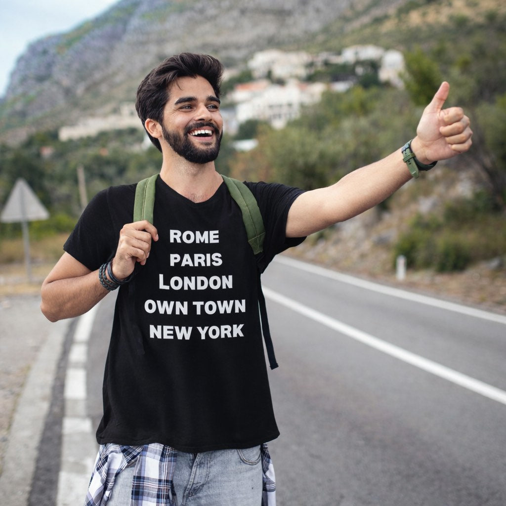Personalised City List T-Shirt | Rome Paris London New York Custom Tee ✈️👕