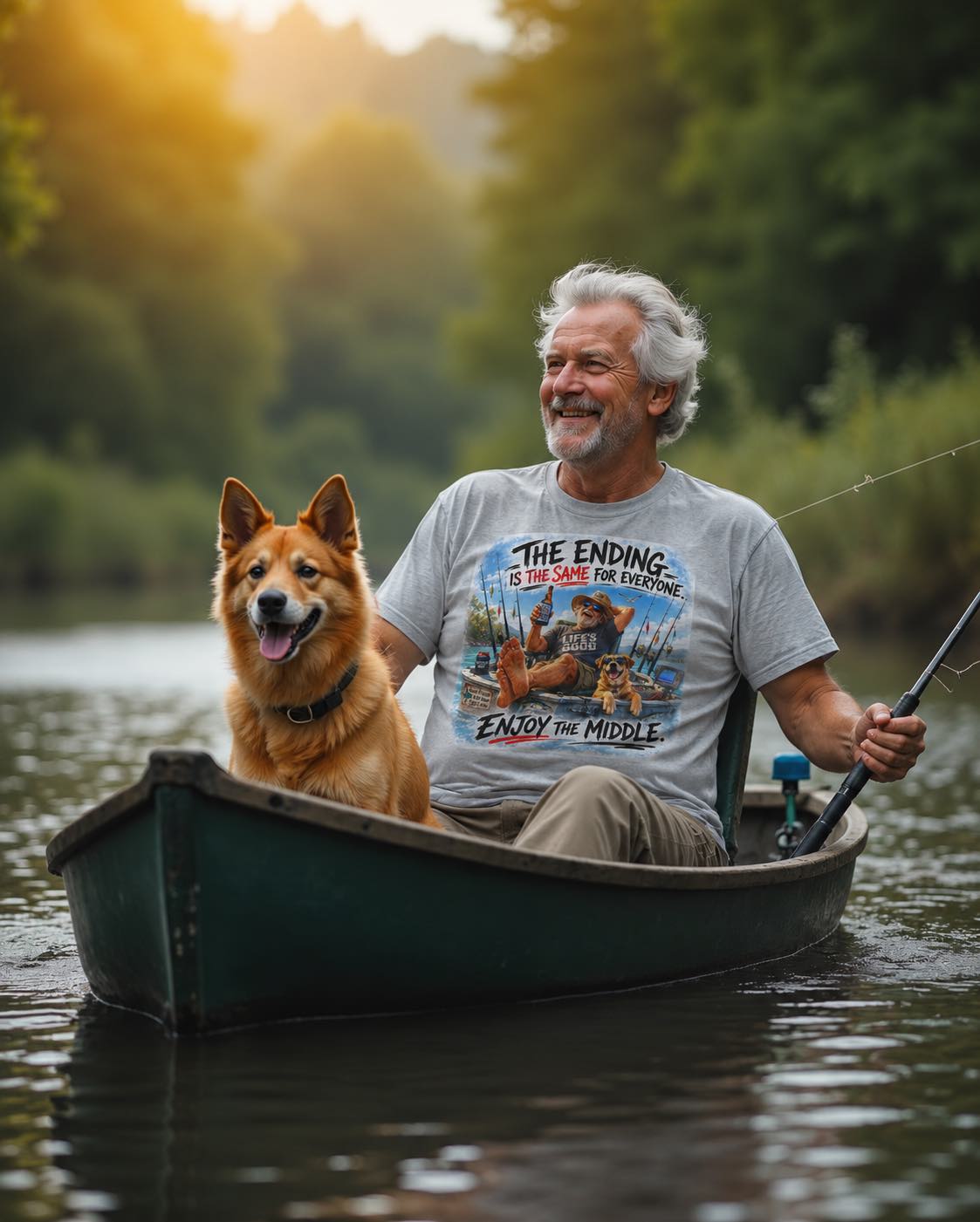Enjoy The Middle Fishing T-Shirt | Funny Inspirational Boat Tee 🛶