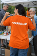 VOLUNTEER Back Print T-Shirt – Bold, Clear & Supportive Design 🙋‍♂️🙌🎗️