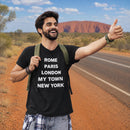 Personalised City List T-Shirt | Rome Paris London New York Custom Tee ✈️👕