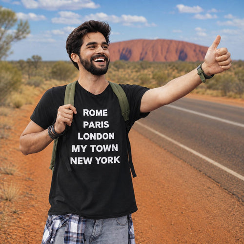 Personalised City List T-Shirt | Rome Paris London New York Custom Tee ✈️👕